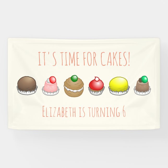 Colourful and delicious cakes banner (Horizontal)