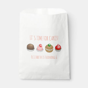 Colourful and delicious cakes favour bags