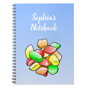 Colourful and delicious English wine gums Notebook