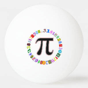 Colourful and Fun Circle of Pi Calculated Ping Pong Ball