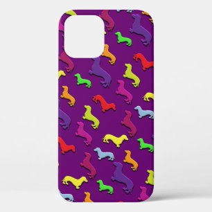 Colourful and Fun Dachshund dogs Pattern Case-Mate iPhone 12 Pro Case