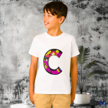 Colourful and Fun Monogram C Tribal and Doodle