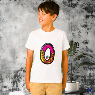 Colourful and Fun Monogram O Tribal and Doodle T-Shirt