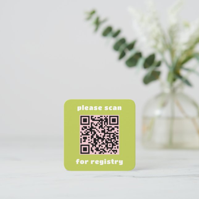 Colourful and Fun Registry Insert (Standing Front)