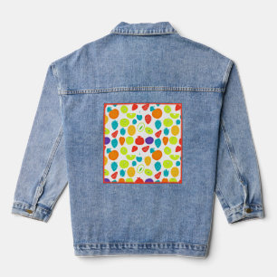 Colourful and Juicy Tropical Pattern Denim Jacket