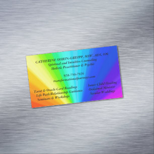 Colourful and non traditional design magnetic business card