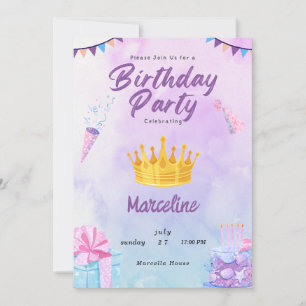 Colourful and Playful Birthday Party Fit for Royal Invitation