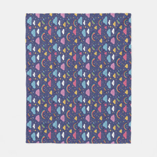 Colourful And Playful Seamless Fleece Blanket