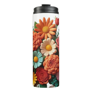 Colourful and relaxing flower paintiThermal Tumble Thermal Tumbler