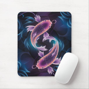Colourful and Translucent Exotic Fish Aquarium Mouse Pad