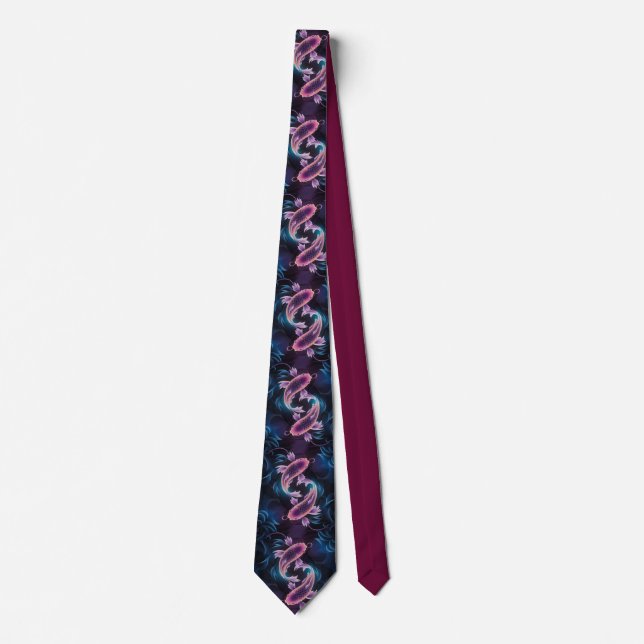 Colourful and Translucent Exotic Fish Aquarium Tie (Front)