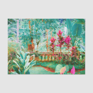 Colourful and Vibrant Tropical Garden  Tissue Paper