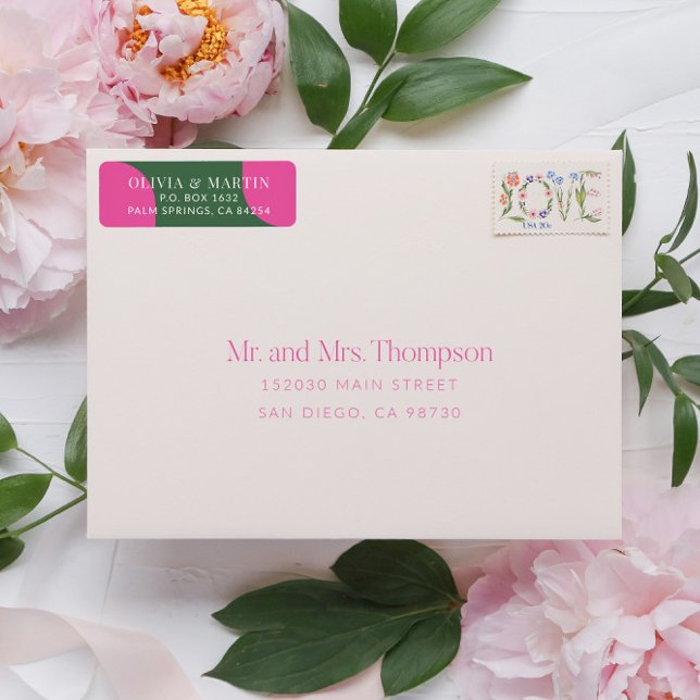 Colourful and Vibrant Wedding Return Address (Creator Uploaded)