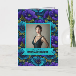 Colourful Anemones 30Th Birthday Gift For Sister Card
