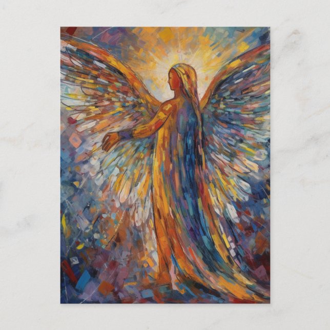 Colourful Angel Painting Postcard (Front)