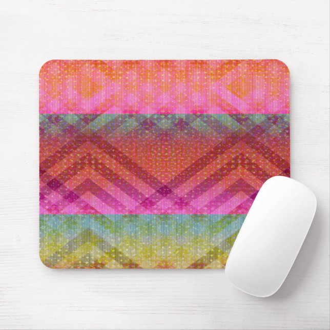 Colourful Angles Mouse Pad (With Mouse)