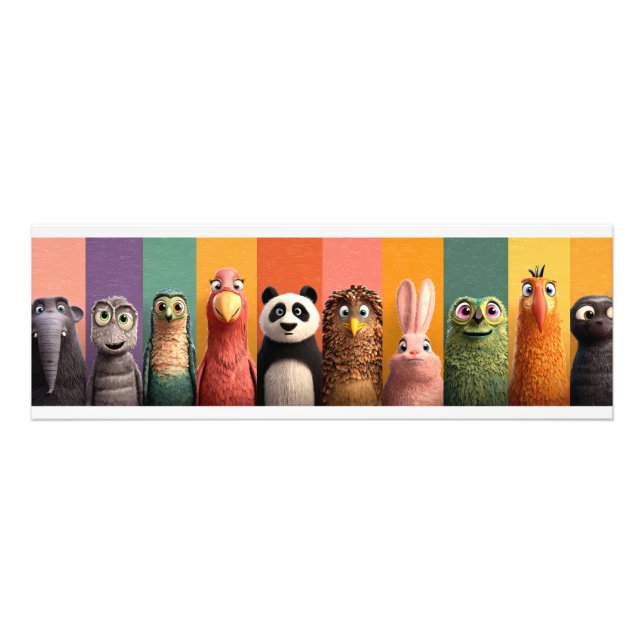 Colourful Animal Parade Poster  Description: (Front)