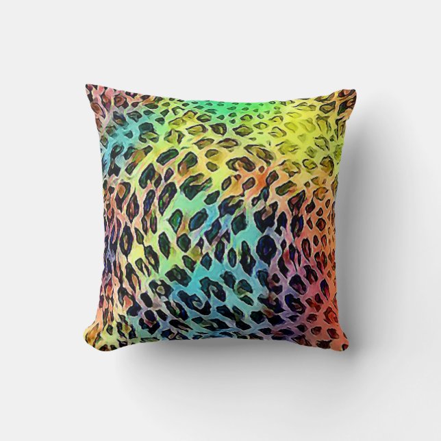 Colourful Animal Print Cushion (Front)