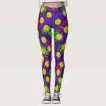 Colourful Animal Print Feathers Fun Pickleball Leggings<br><div class="desc">Take your game up a notch with these fun pickleball leggings featuring yellow pickleballs set against a background of animal prints and feathers.  Great for everyday rec play,  tournament play or just running around town.</div>