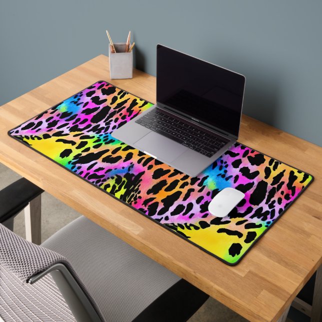 Colourful Animal Print Pattern Desk Mat (Office 2)