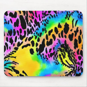 Colourful Animal Print Pattern Mouse Pad