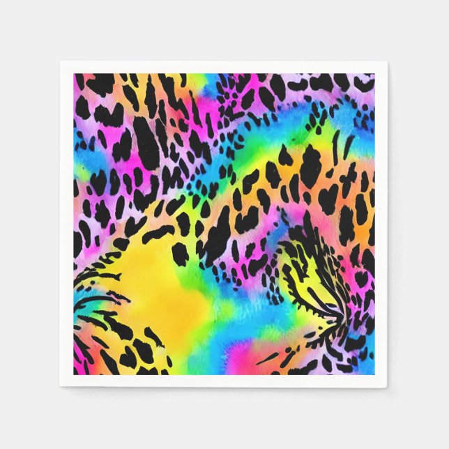 Colourful Animal Print Pattern Napkin (Front)