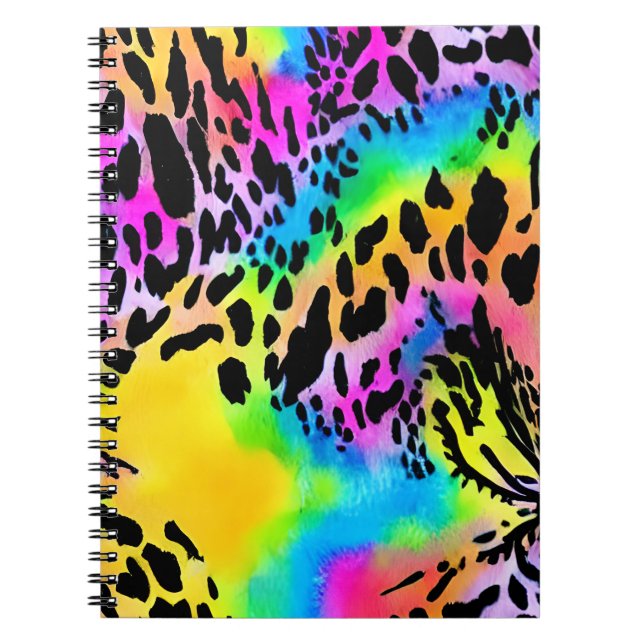 Colourful Animal Print Pattern Notebook (Front)