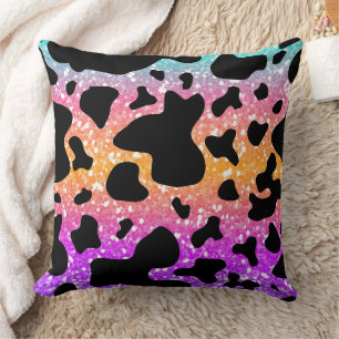 Colourful Animal Print & Paw Texture Cushion