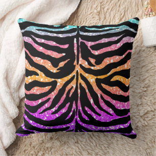 Colourful Animal Print & Paw Texture Cushion