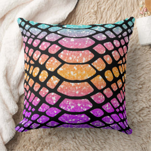 Colourful Animal Print & Paw Texture Cushion