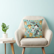 Colourful Animal Print Throw Pillow Case
