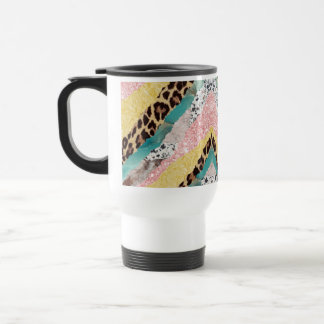 Colourful Animal Print Travel Mug