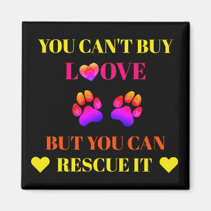 Colourful Animal Rescue and Pet Adoption Magnet 2"