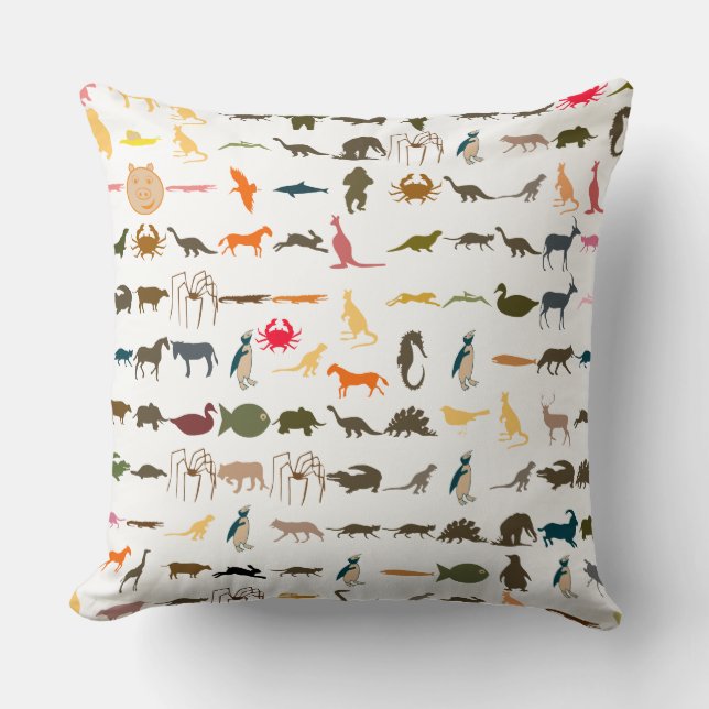 Colourful Animals Pattern #4 Cushion (Front)