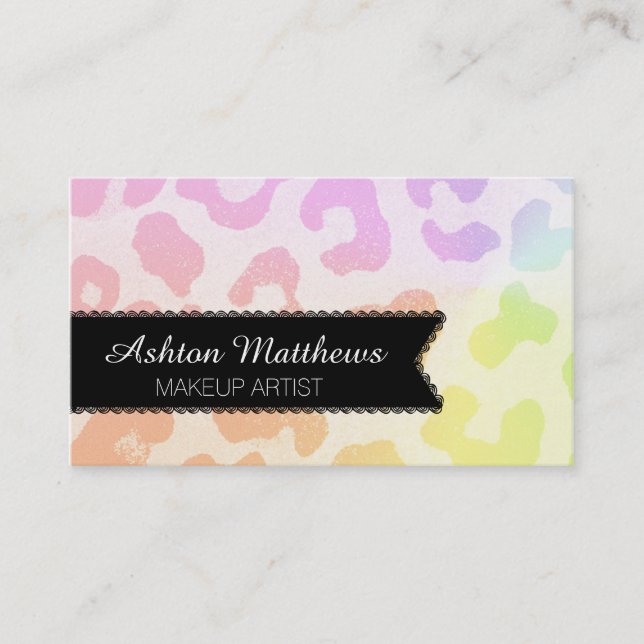 Colourful Animals Print Business Cards (Front)