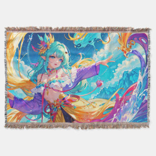 Colourful/anime/cartoon throw blanket