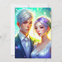 Colourful Anime Couple Wedding