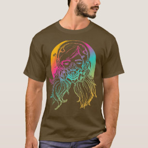 Colourful Anime Girl with Gas Mask Premium T-Shirt