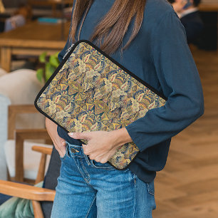Colourful Antique Faux Tapestry Floral Pattern Laptop Sleeve