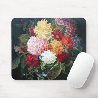 Colourful Antique Flowers Still Life Art Painting Mouse Pad