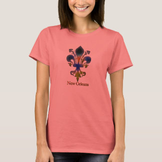 Colourful Antique New Orleans Fleur de lis T-Shirt