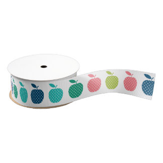 colourful apple ribbon grosgrain ribbon