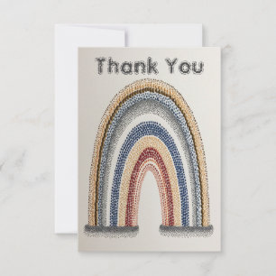 Colourful Appreciation Thank You Art Rainbow Card