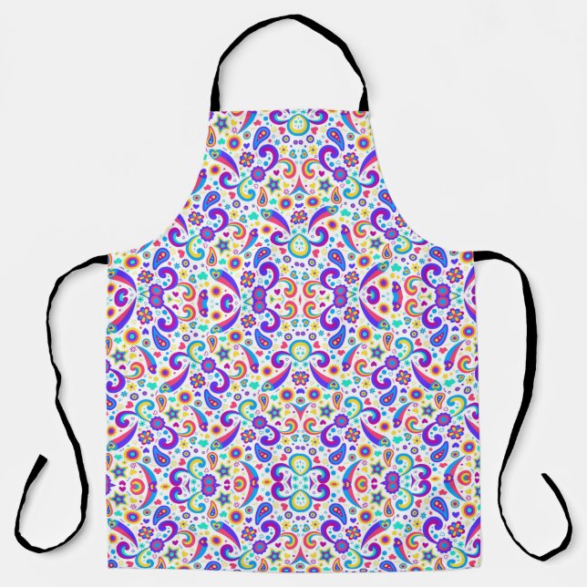 Colourful apron featuring an intricate (Front)