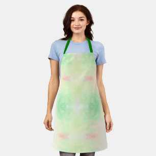 Colourful apron with a watercolor pattern