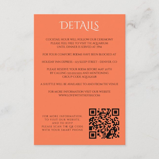 Colourful Aquarium Enclosure Card (Front)