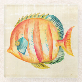 Colourful Aquarium Fish Glass Coaster
