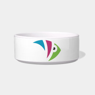 colourful aquarium fish illustration design bowl