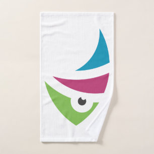 colourful aquarium fish illustration design hand towel