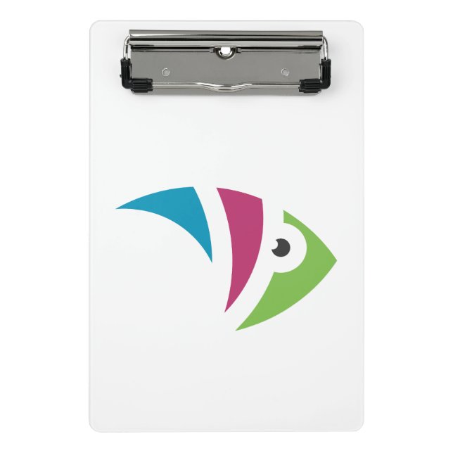 colourful aquarium fish illustration design mini clipboard (Front)